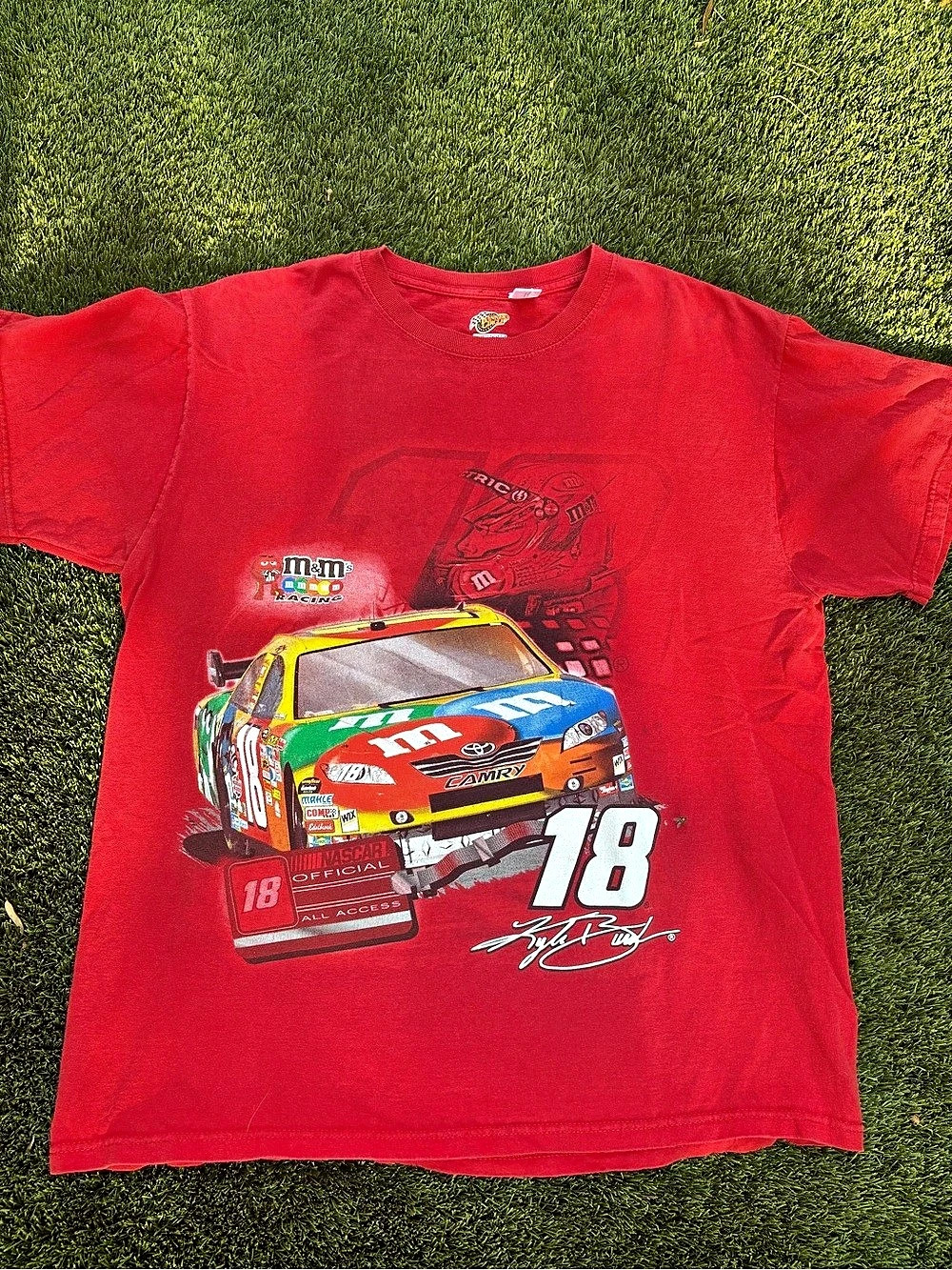 NASCAR Kyle Busch M&M's Racing #18 Toyota Camry T-Shirt, Red